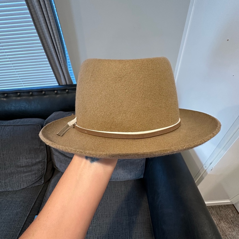 GIGI PIP Tan Fedora style with Cream Band